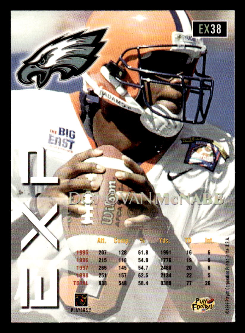 1999 Playoff Prestige EXP #EX38 Donovan McNabb